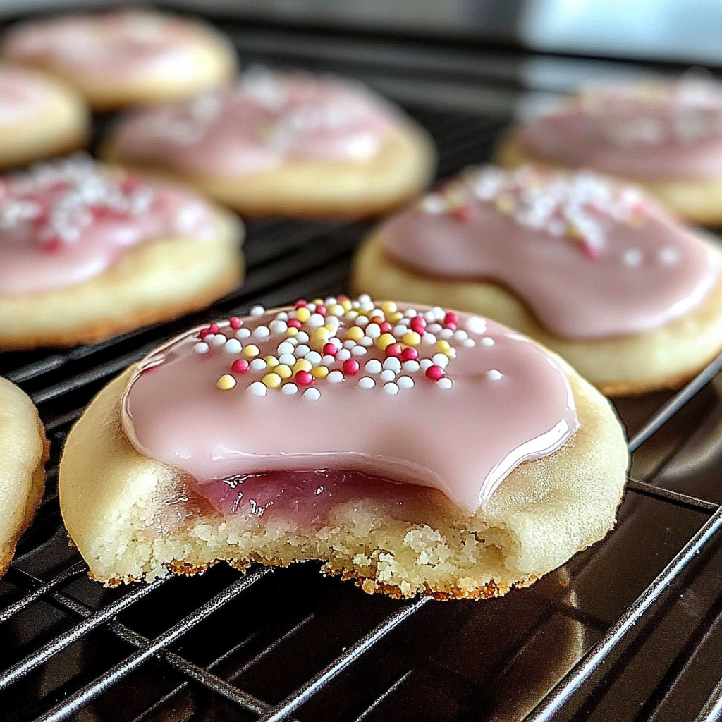 Recipe preparation for Strawberry Pop Tart Cookies