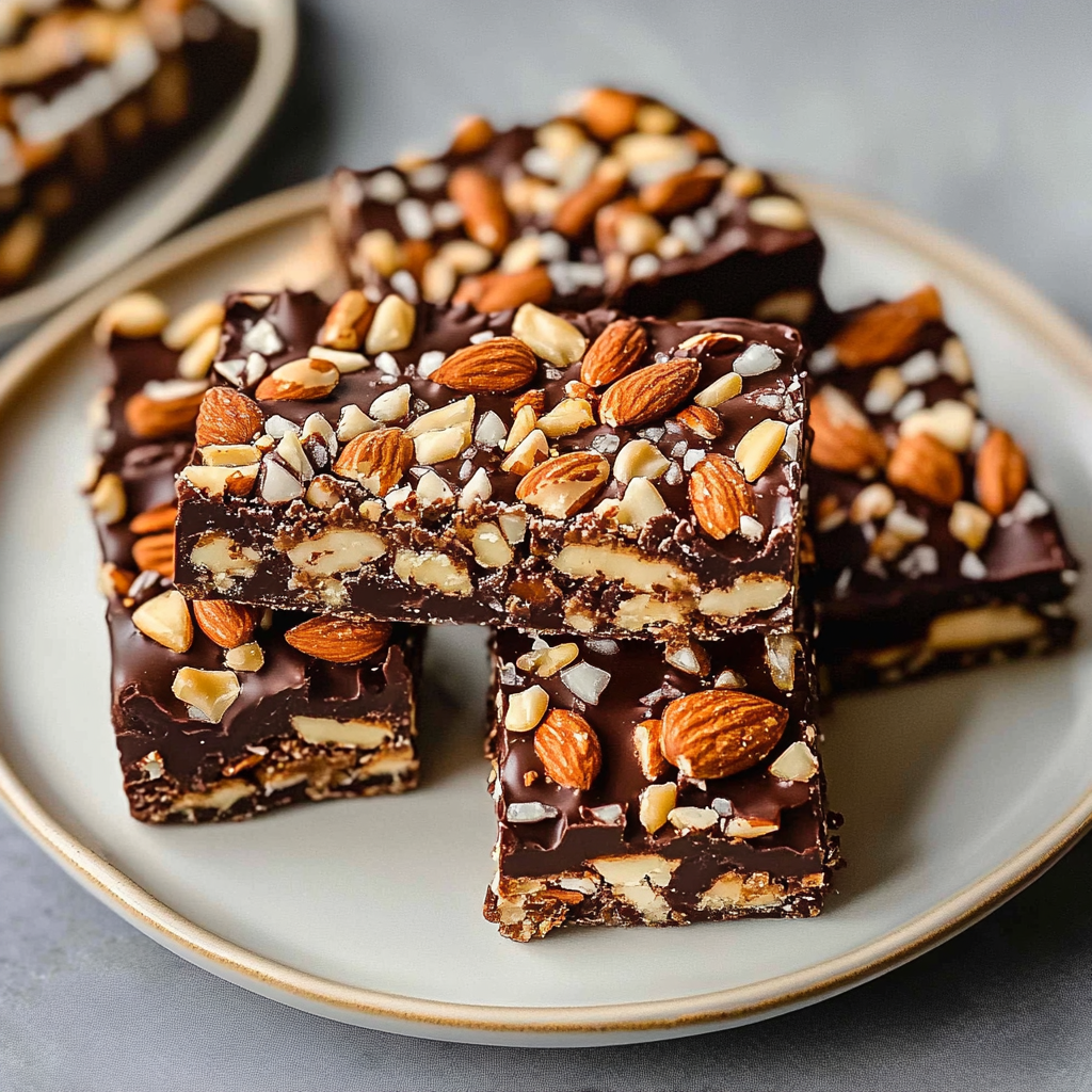 Recipe preparation for Dark Chocolate and Sea Salt Nut Bars