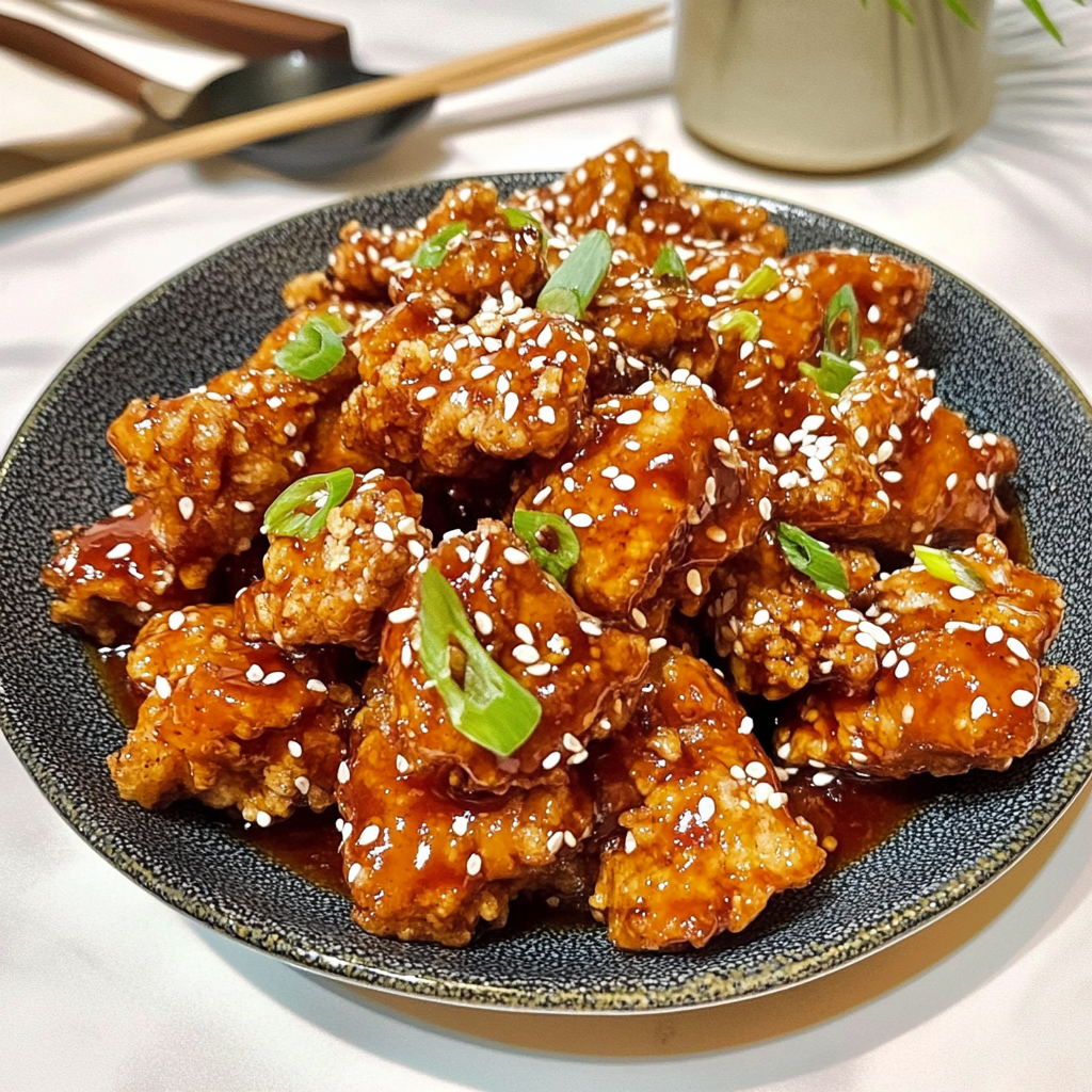 Recipe preparation for Sesame Chicken