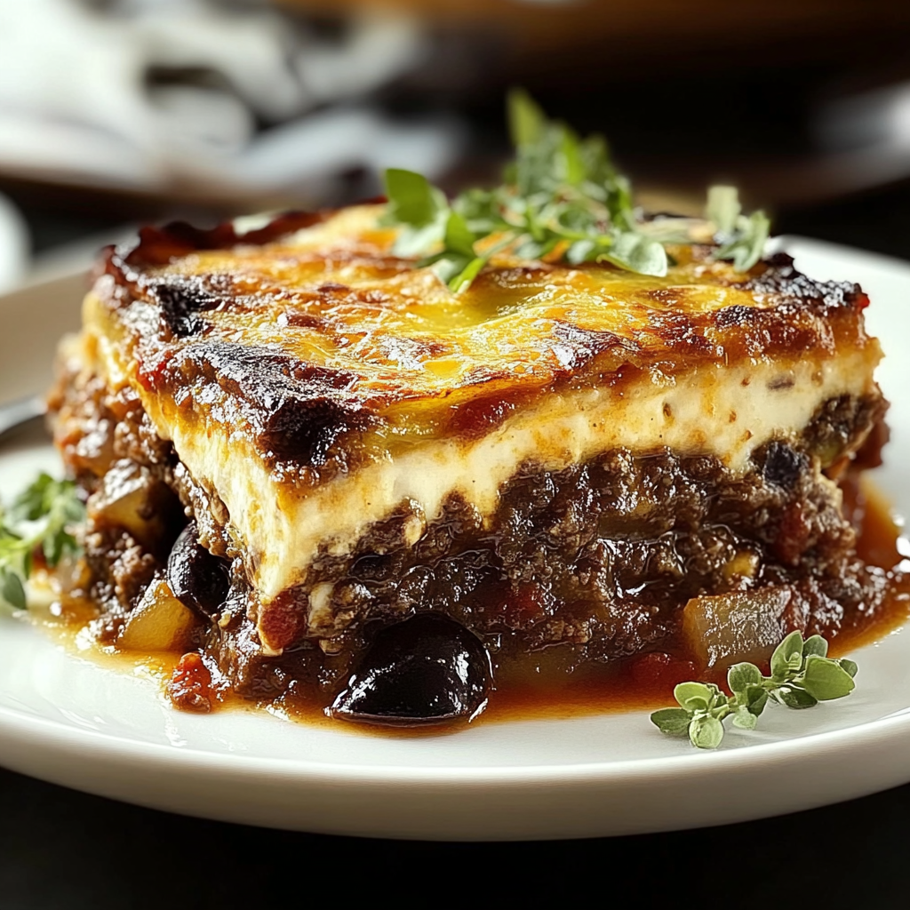 Recipe preparation for Greek Moussaka