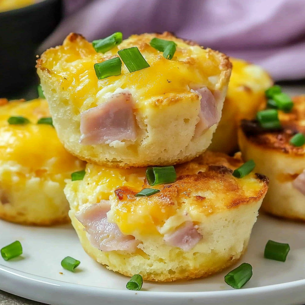 Recipe preparation for Ham and Cheese Egg Muffins