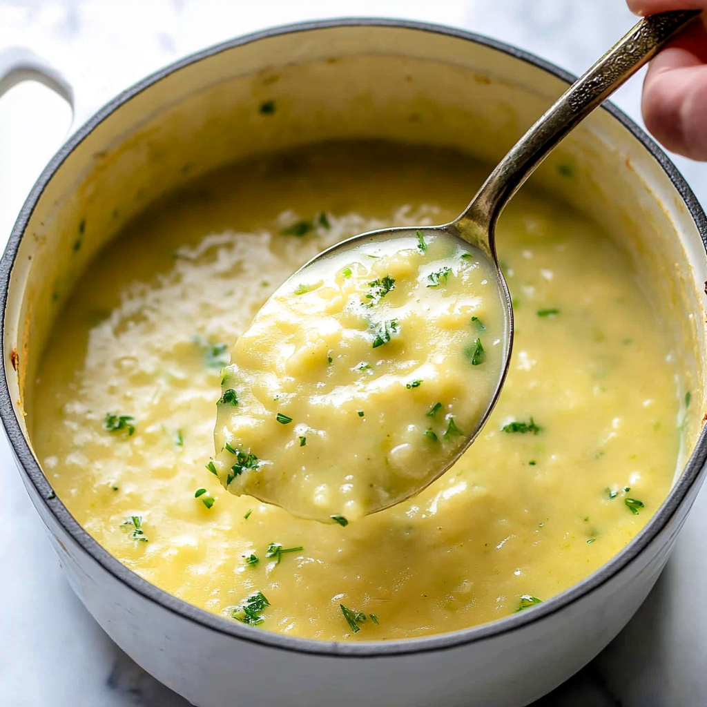 Recipe preparation for Potato Leek Soup