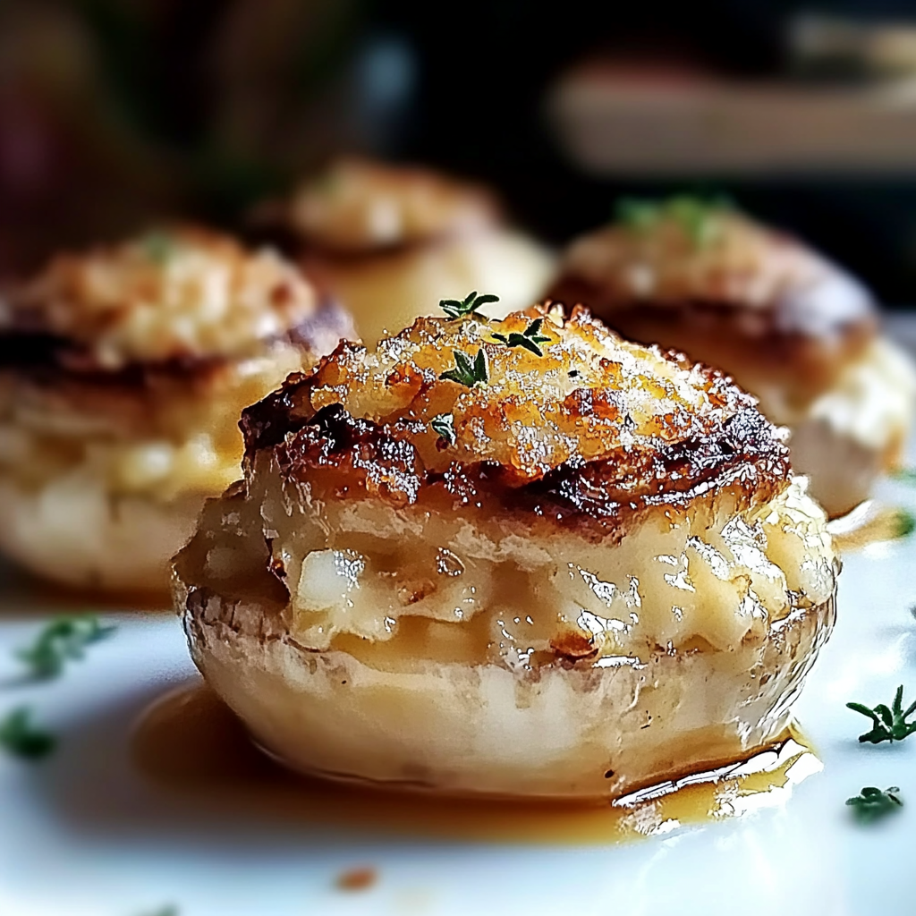 Recipe preparation for Crab-Stuffed Mushrooms