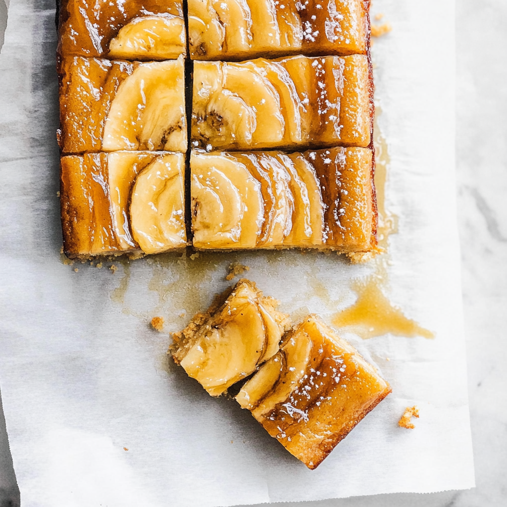 Recipe preparation for Caramelized Banana Upside-Down Cake