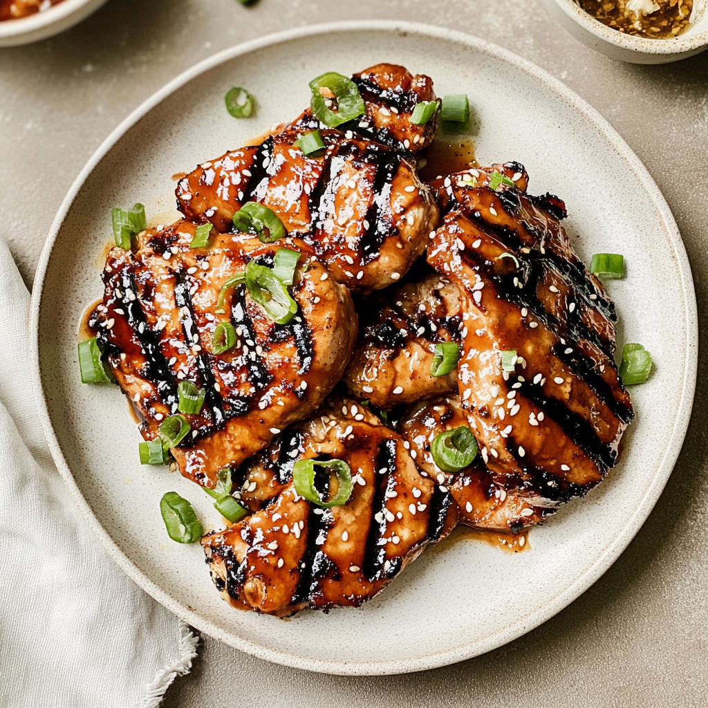 Recipe preparation for Homemade Grilled Chicken Thighs