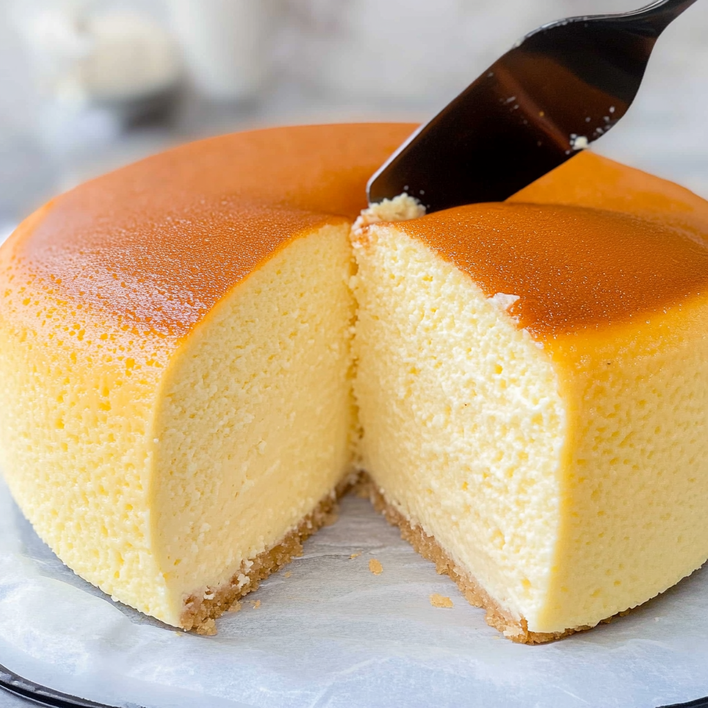 Recipe preparation for Spring Japanese Cheesecake
