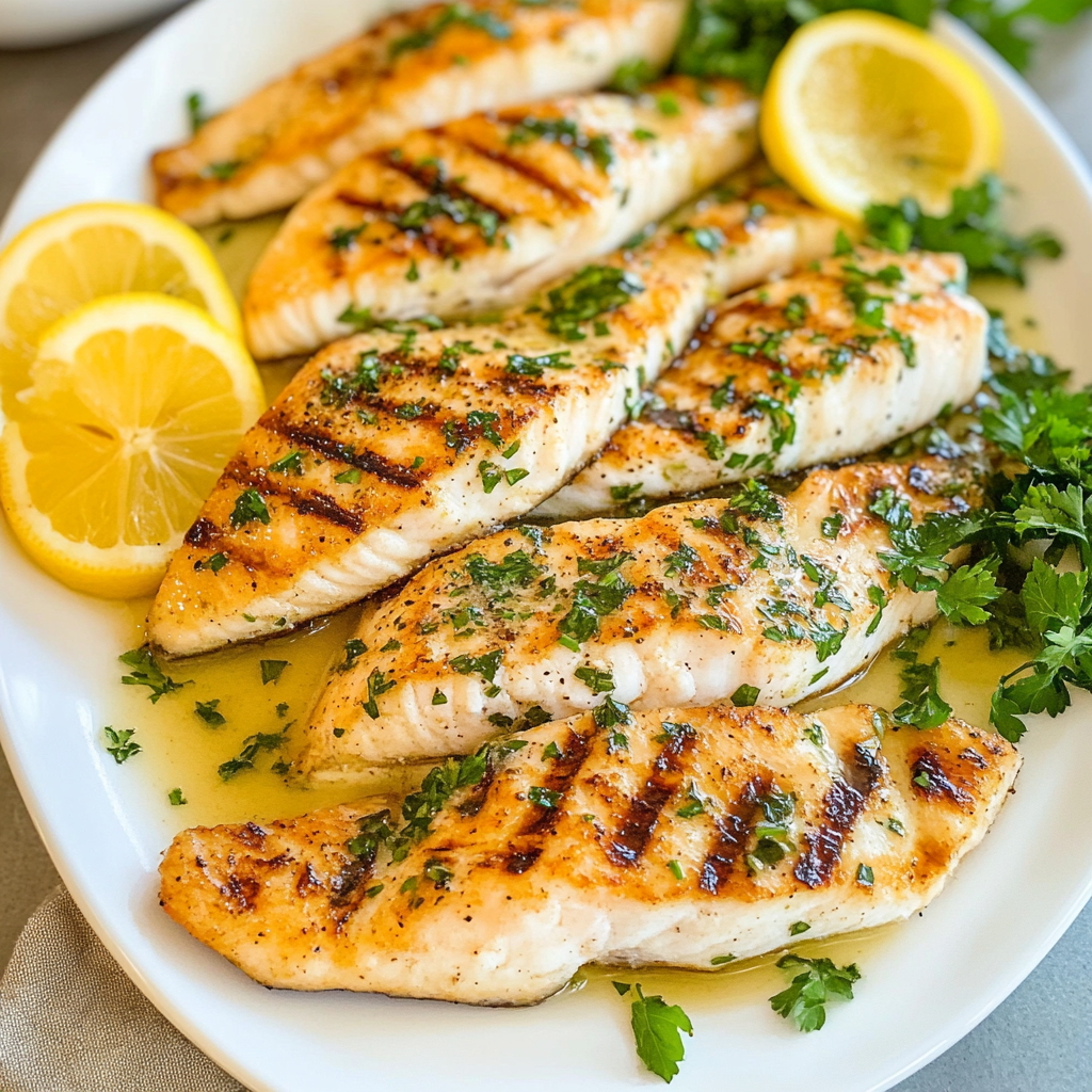 Recipe preparation for Grilled Tilapia with Lemon and Herbs