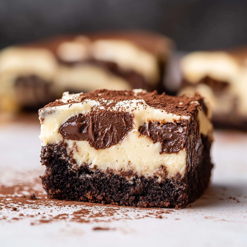 Recipe preparation for Easy Tiramisu Brownies