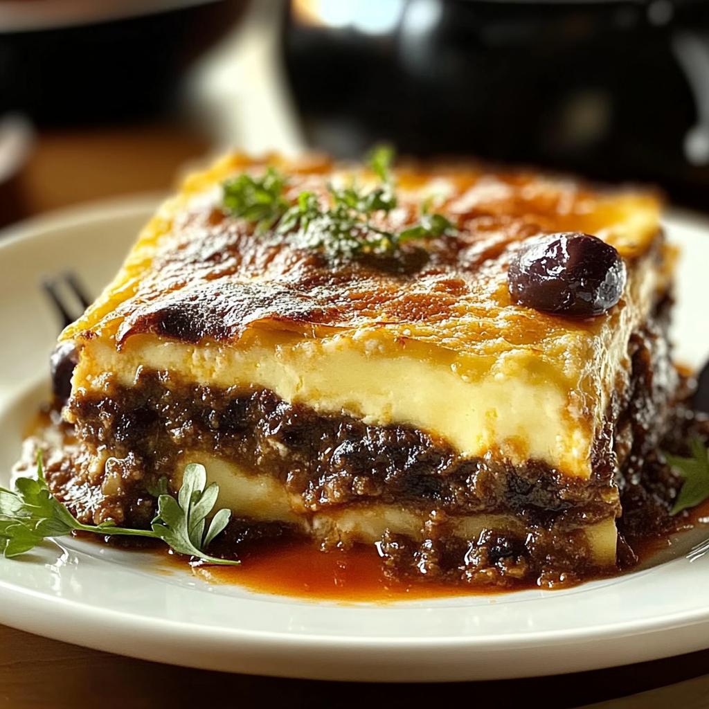 Recipe preparation for Greek Moussaka