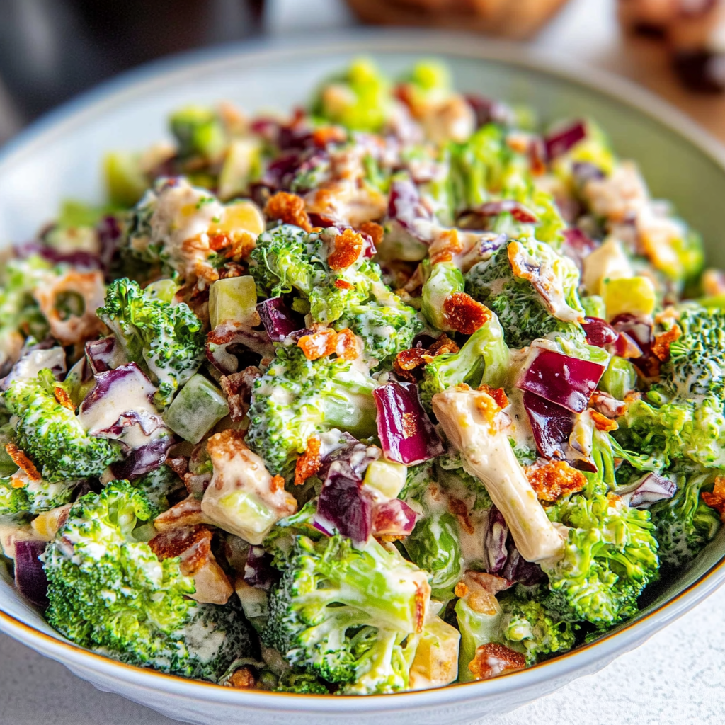 Recipe preparation for The Best Broccoli Salad​