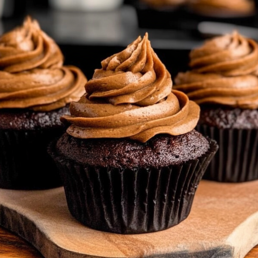 Recipe preparation for Chocolate Pumpkin Cupcakes