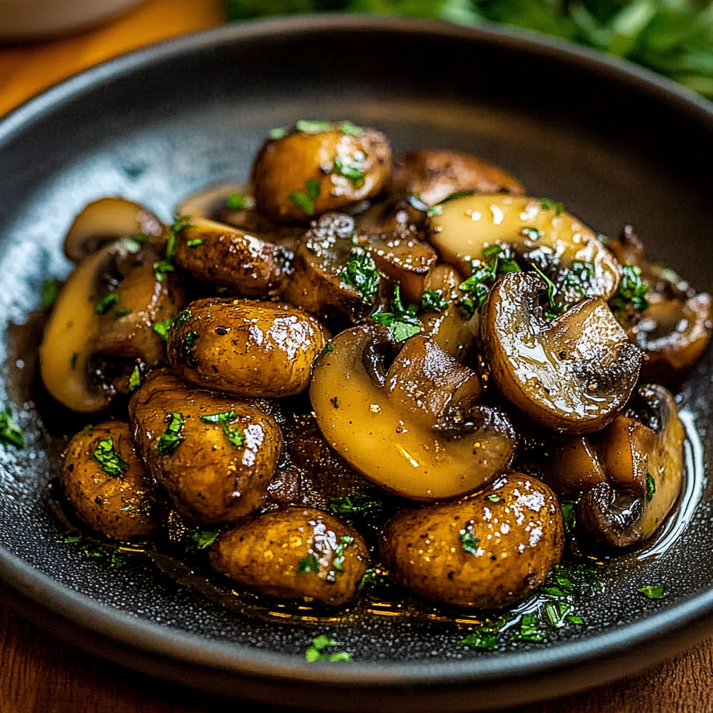 Recipe preparation for Cowboy Mushrooms