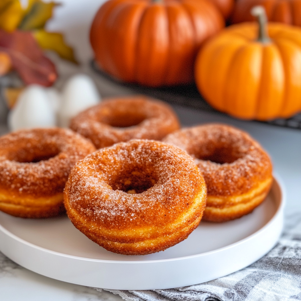 Recipe preparation for Easy Baked Pumpkin Donuts