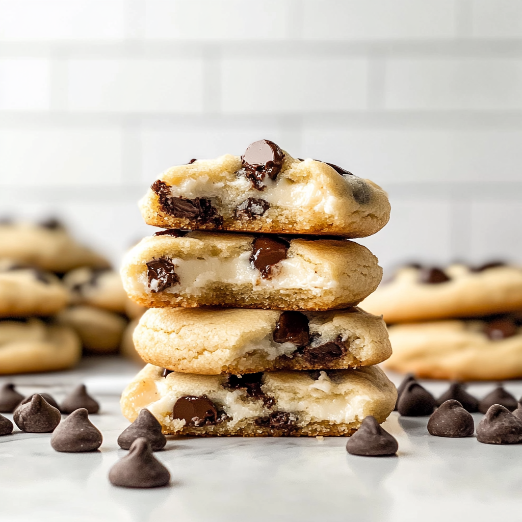 Recipe preparation for Chocolate Chip Cheesecake Cookies