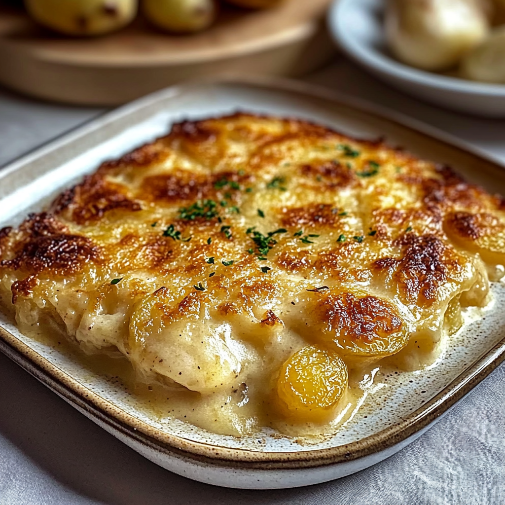 Recipe preparation for Easy Potatoes au Gratin