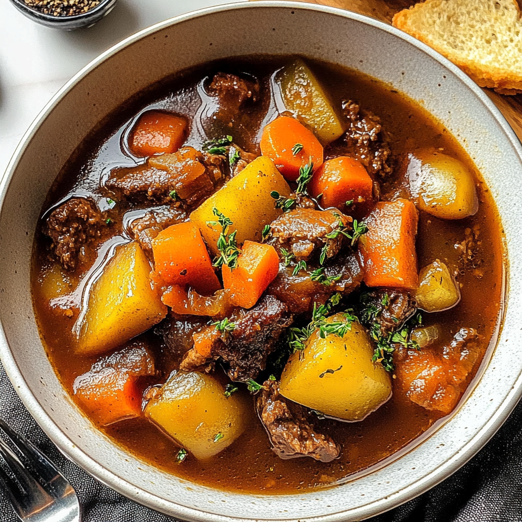 Recipe preparation for Slow Cooker Beef Stew