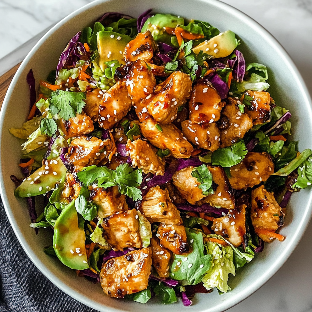 Recipe preparation for Asian Chicken Crunch Salad Recipe