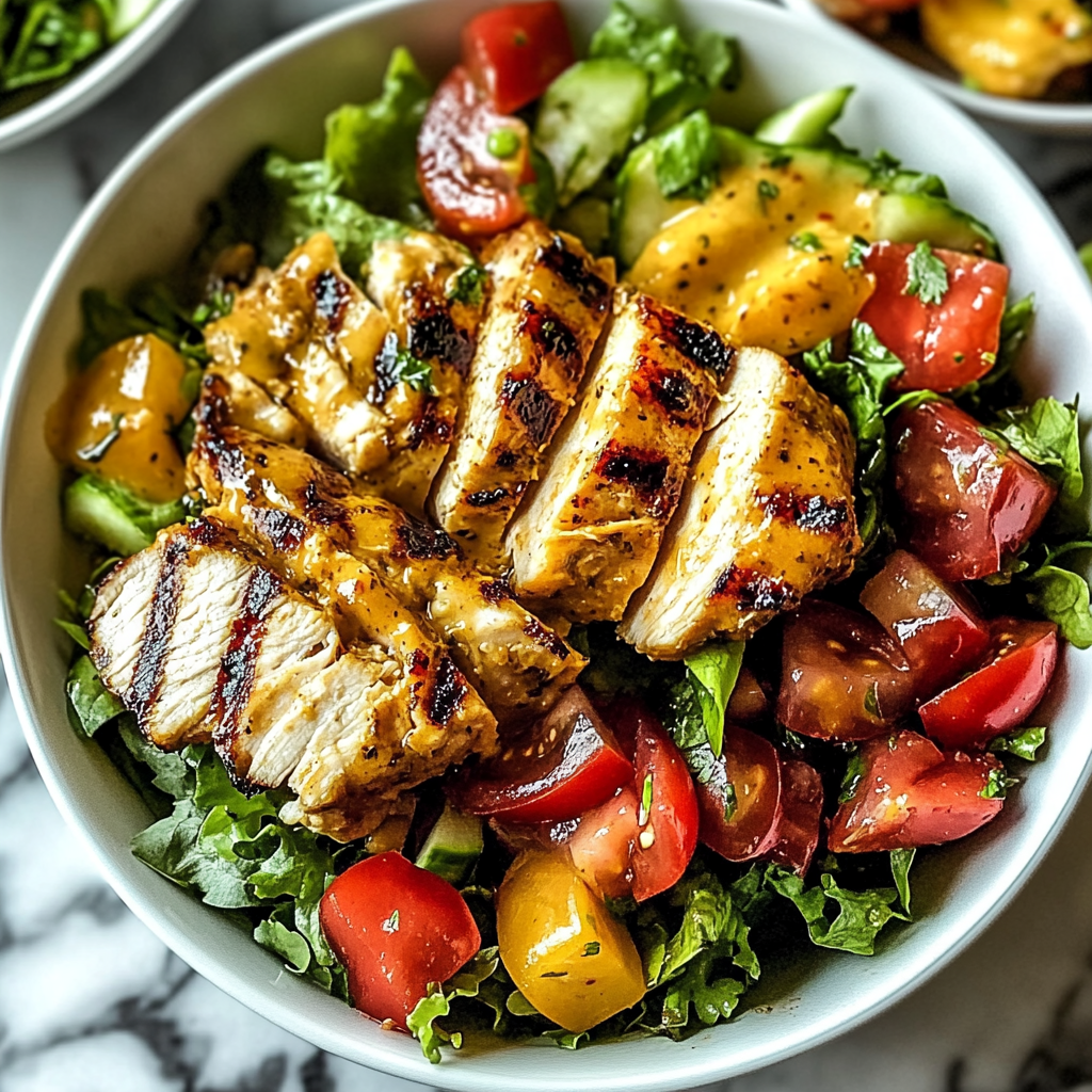 Recipe preparation for Honey Mustard Chicken Salad Recipe