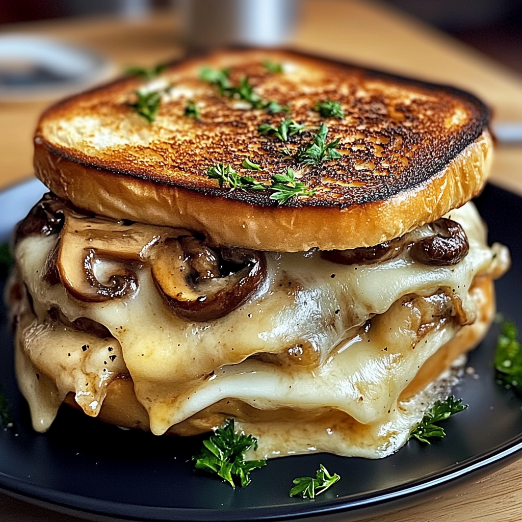 Recipe preparation for Easy Swiss Mushroom Melt