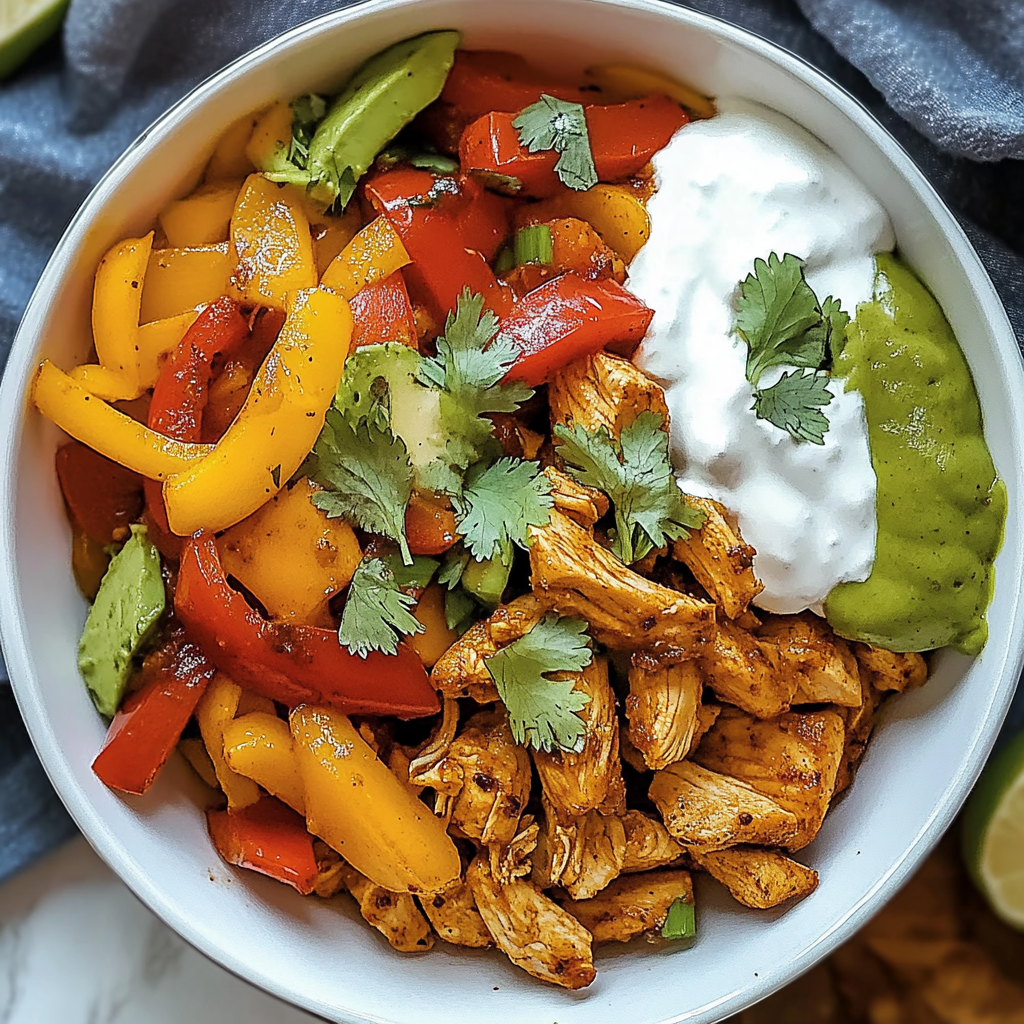 Recipe preparation for Chicken Fajita Bowl
