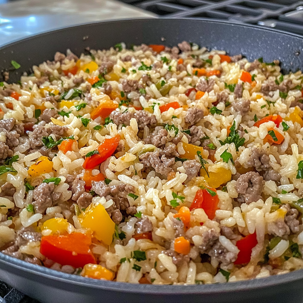 Recipe preparation for One Pot Dirty Rice