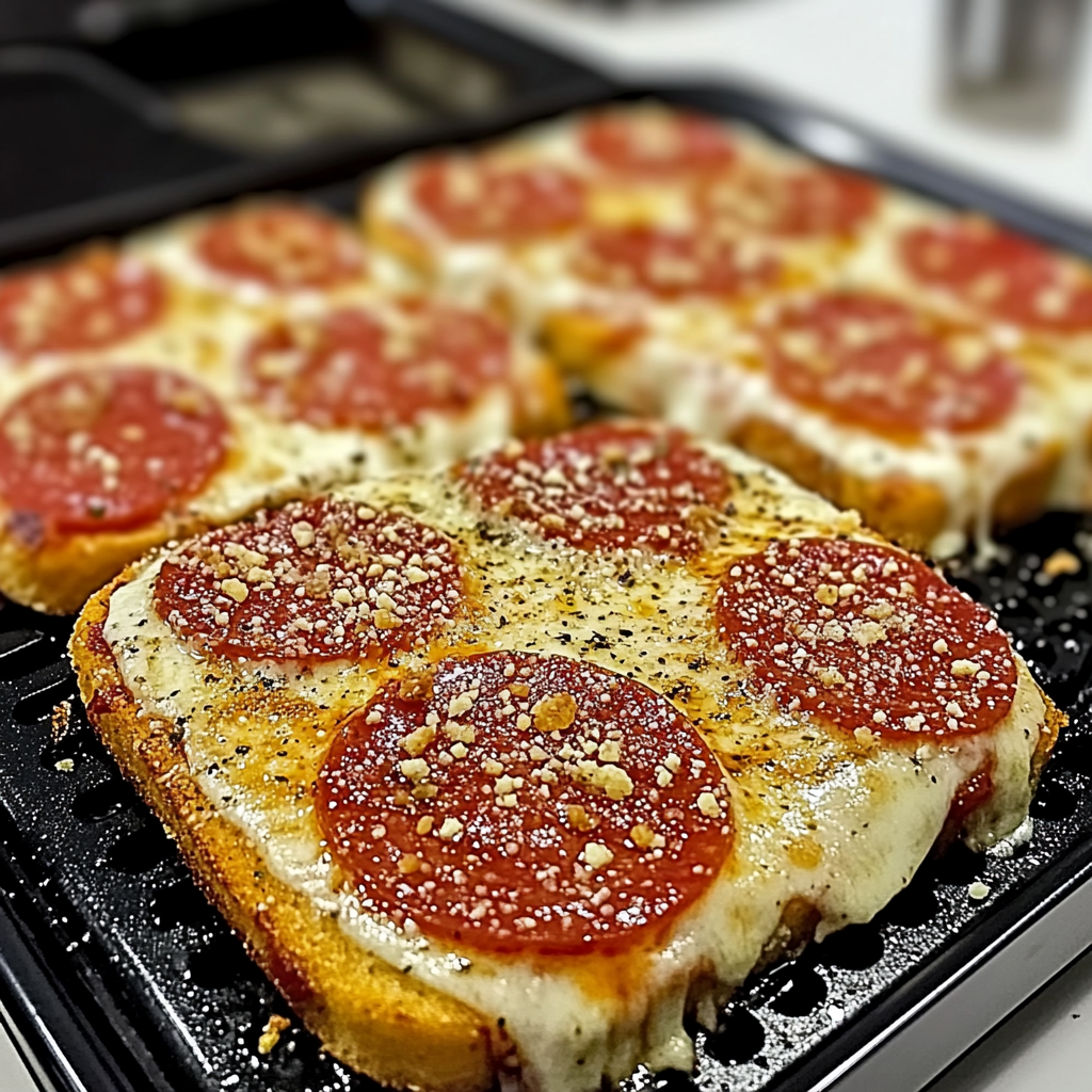 Recipe preparation for Air Fryer Pizza Toast