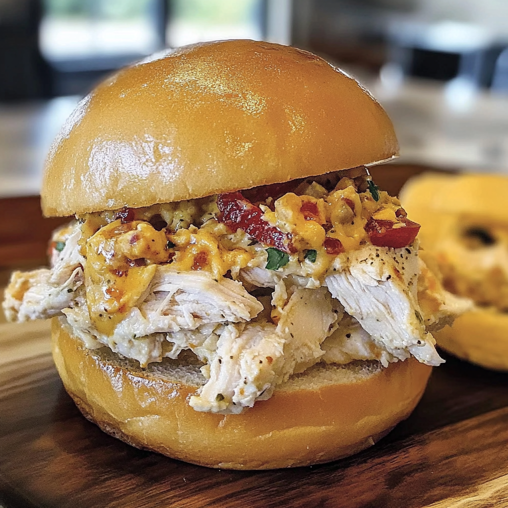 Recipe preparation for Crockpot Chicken Sandwiches