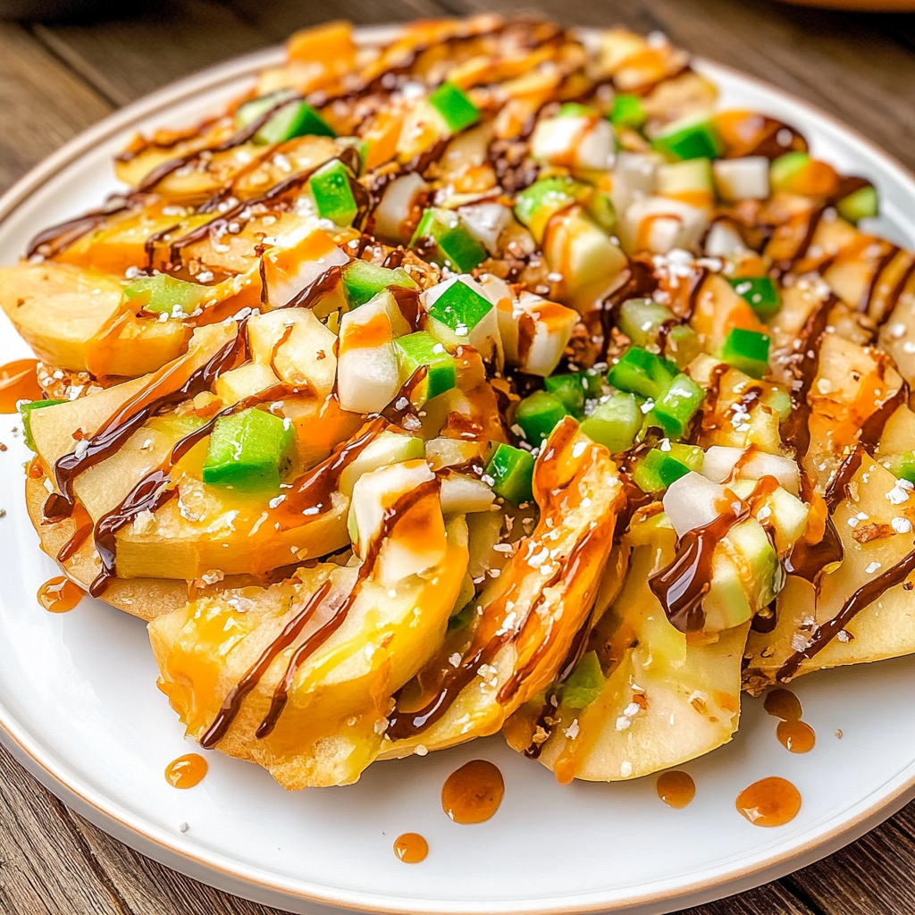 Recipe preparation for Apple Nachos