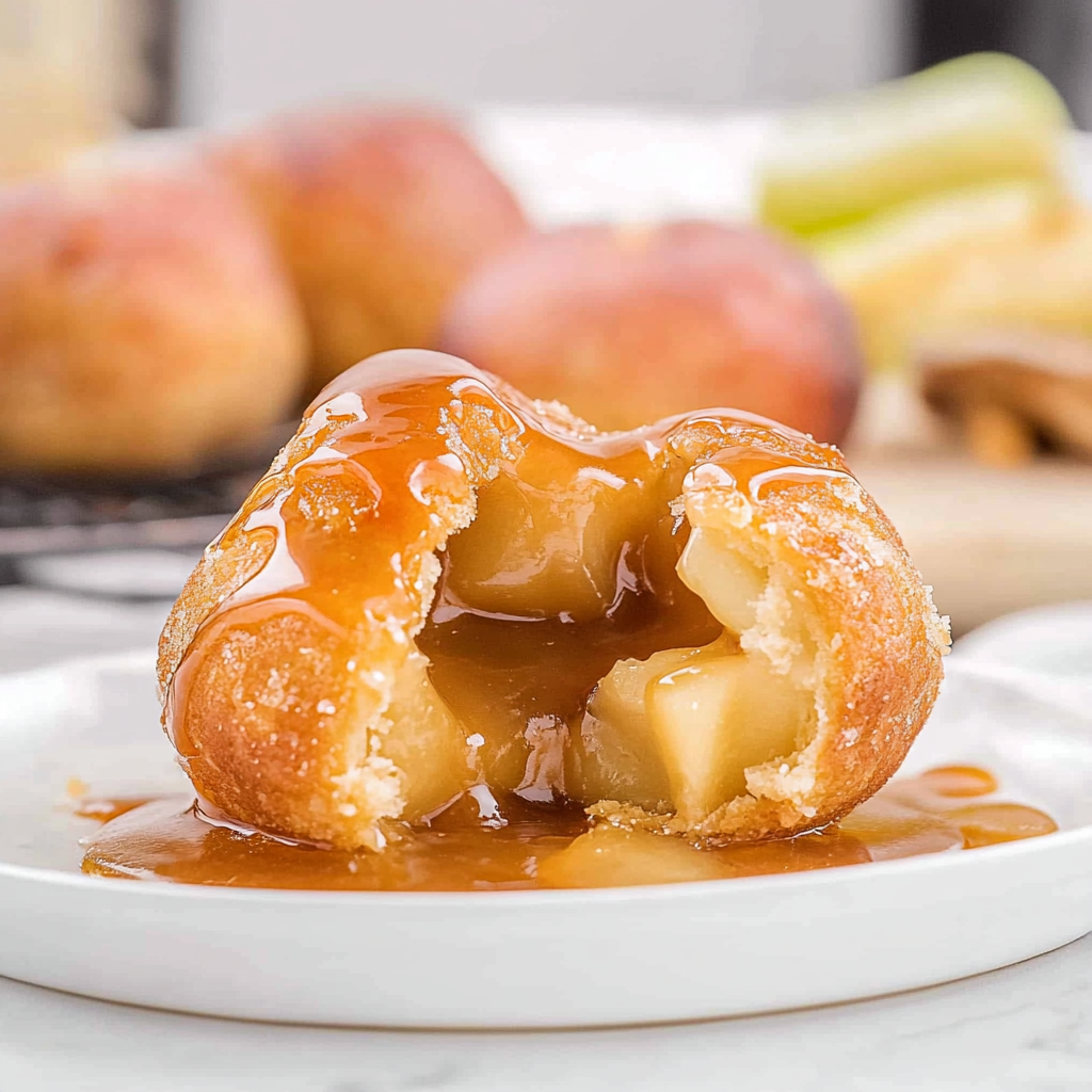 Recipe preparation for Caramel Apple Pie Bombs