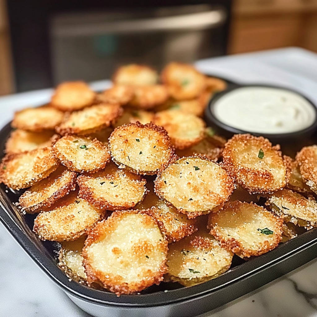 Recipe preparation for Air Fryer Fried Pickles