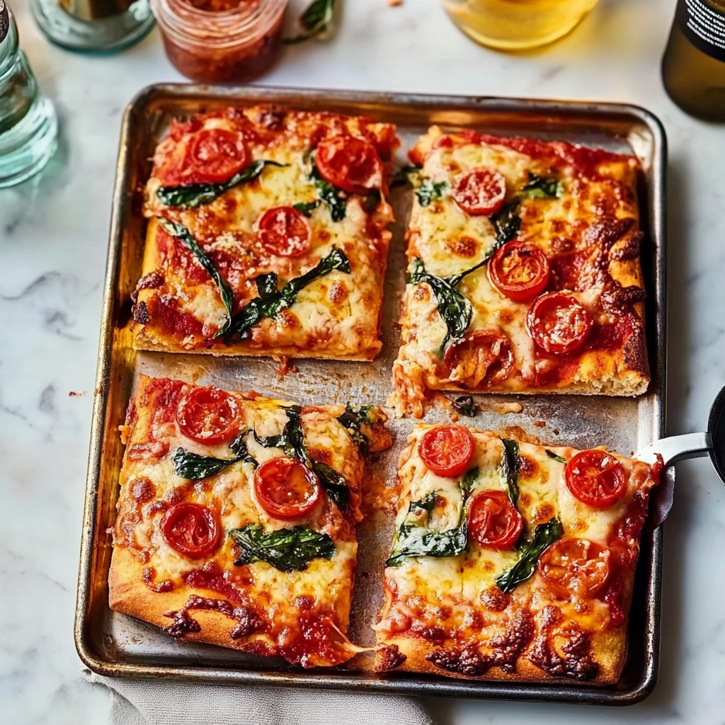 Recipe preparation for sheet pan pizza