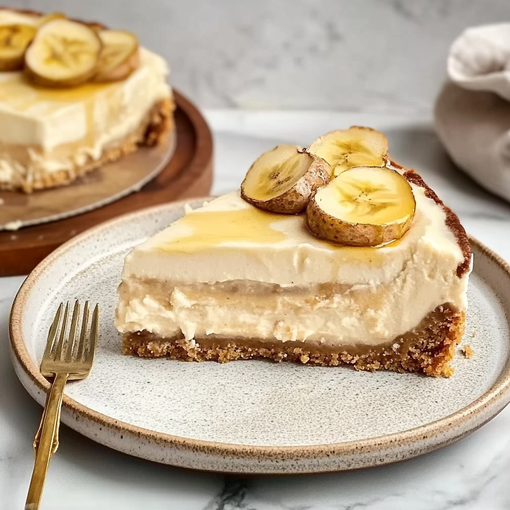 Recipe preparation for banana cheesecake