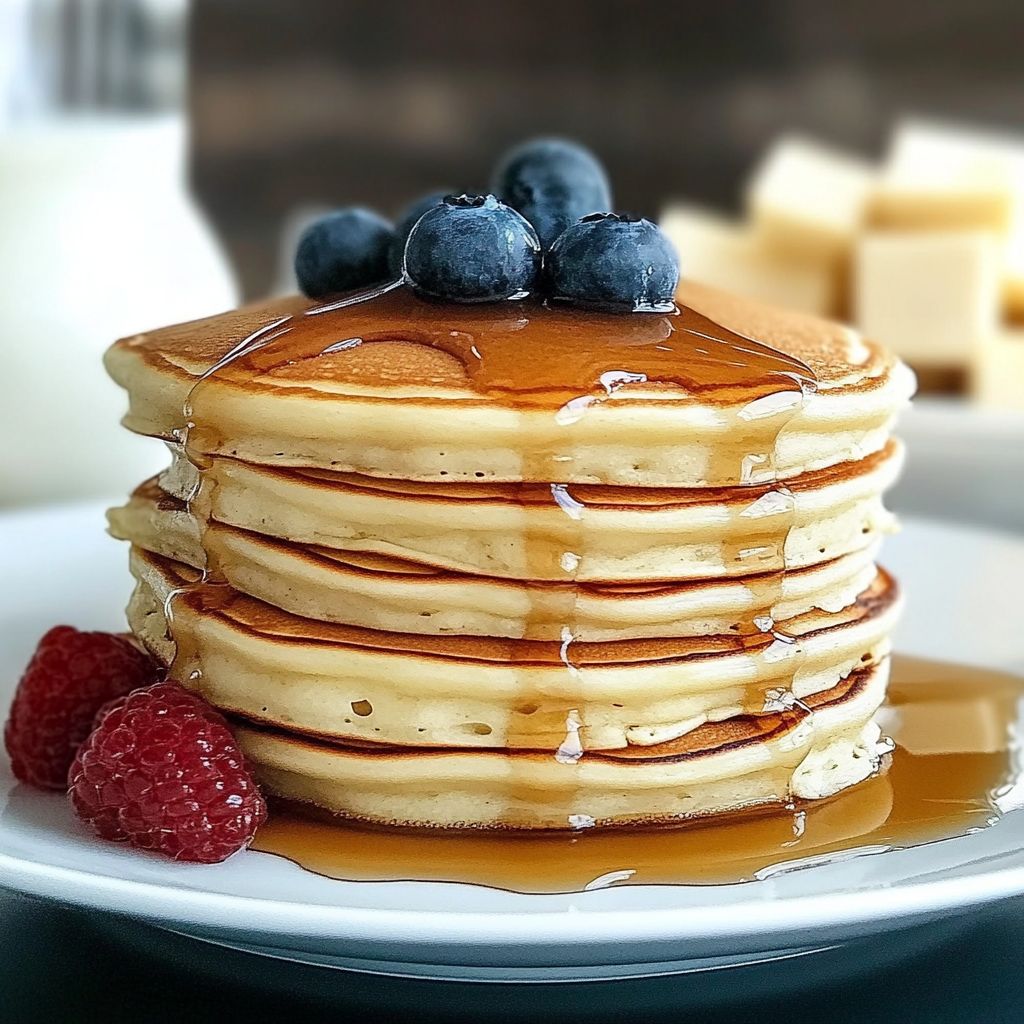Recipe preparation for Easy Homemade Pancakes