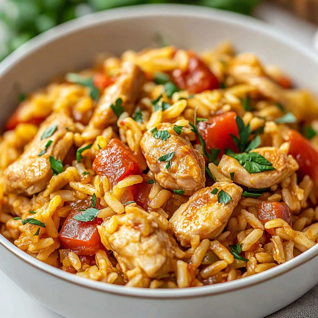 Recipe preparation for Rotisserie Chicken Jambalaya