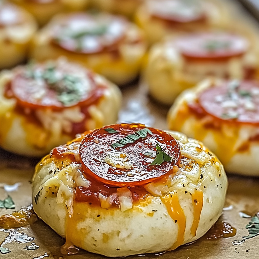 Recipe preparation for Cheesy Pepperoni Pizza Bombs Recipe