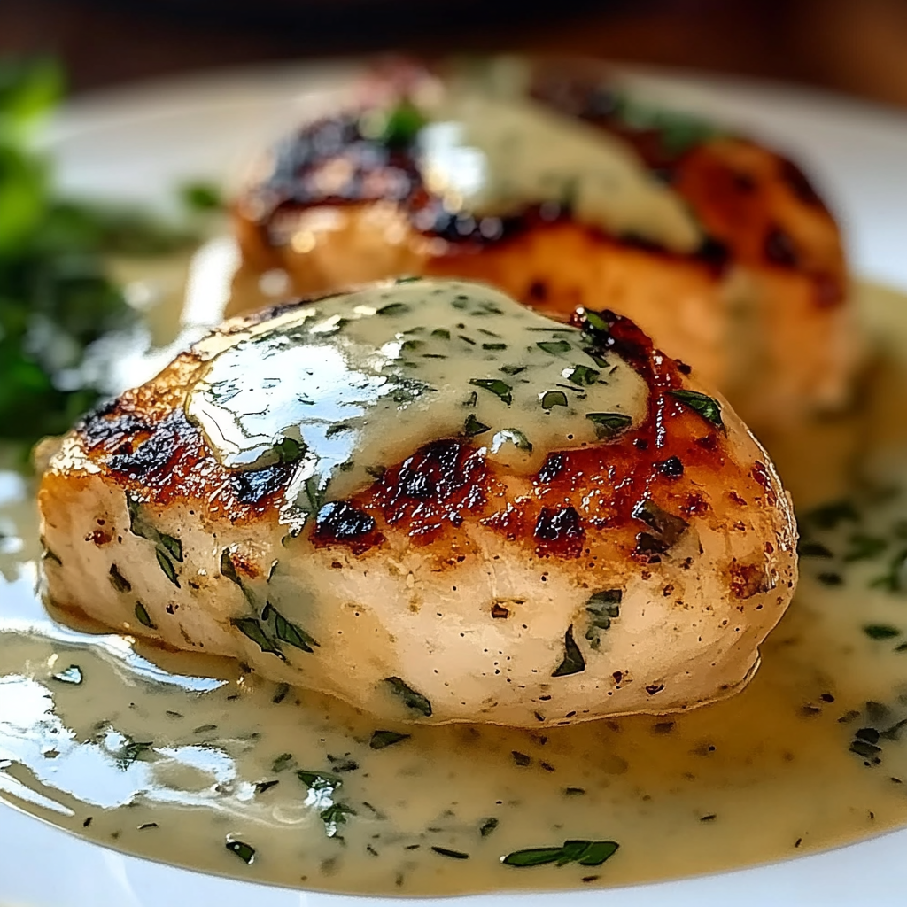 Recipe preparation for Chicken with Boursin Sauce