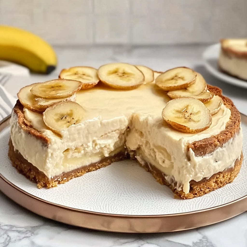 Recipe preparation for banana cheesecake