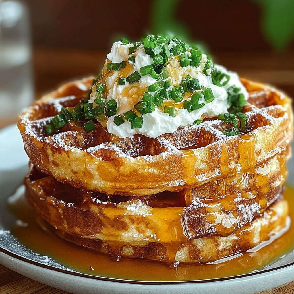 Recipe preparation for Cheddar Jalapeño Cornbread Waffles