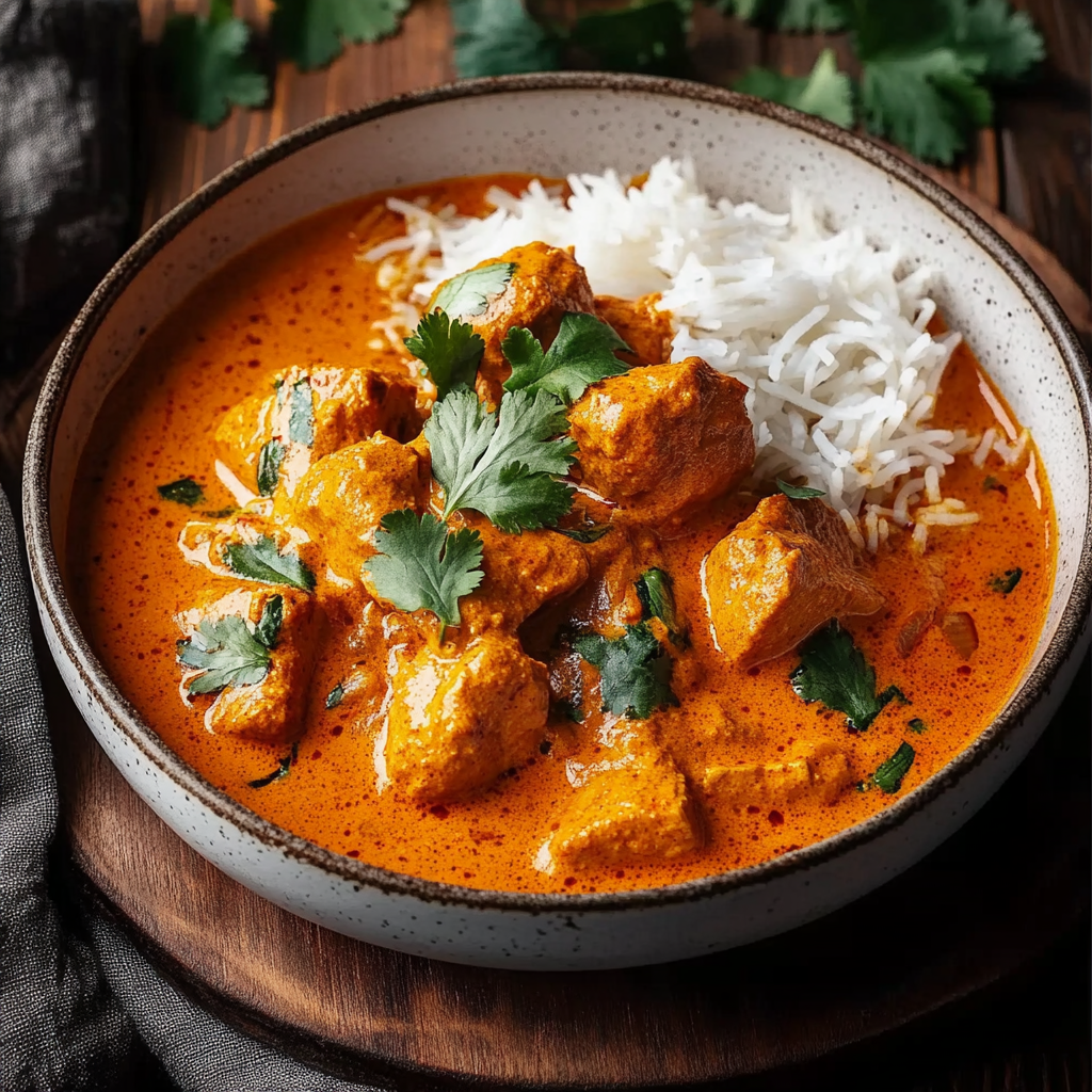 Recipe preparation for Butter Chicken Pumpkin Curry