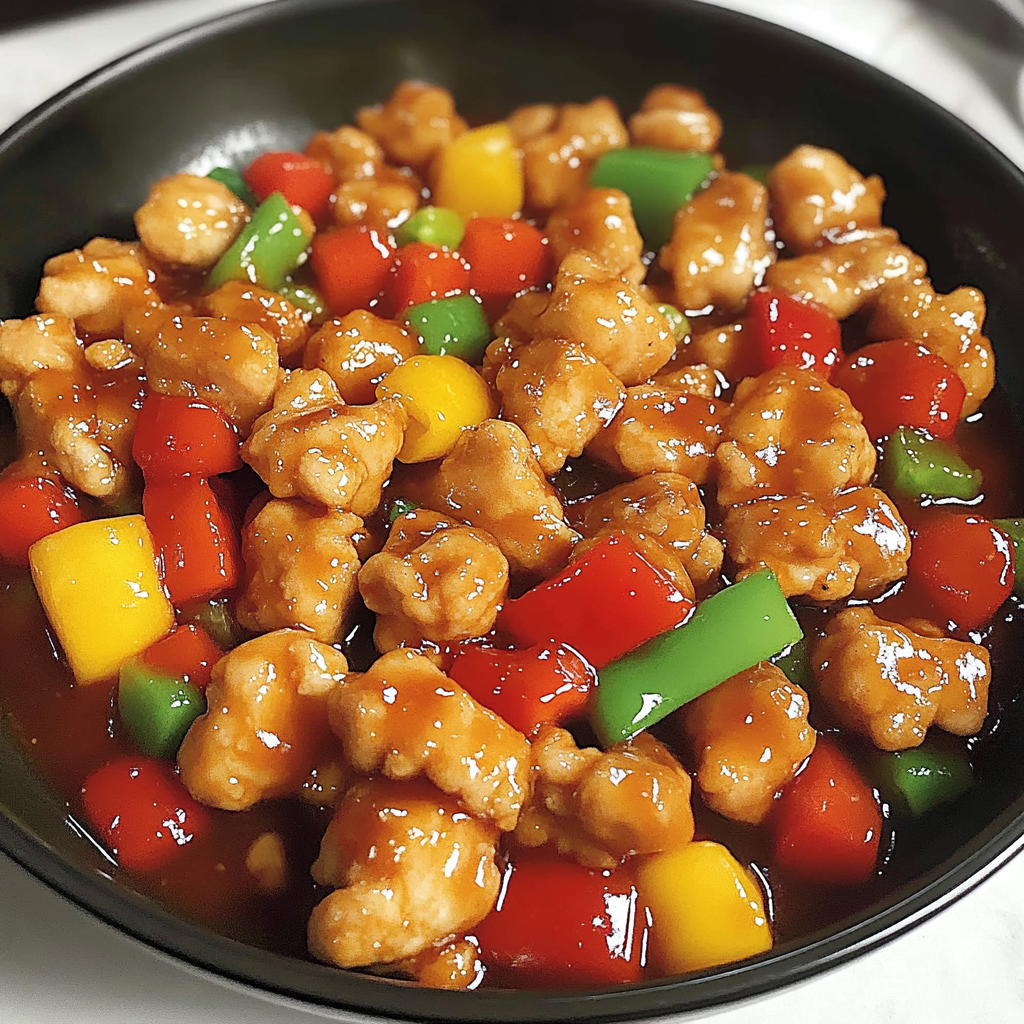 Recipe preparation for Sweet and Sour Chicken