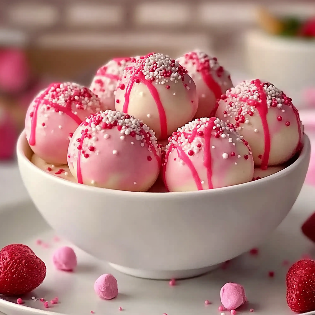 Recipe preparation for Strawberry Cake Balls