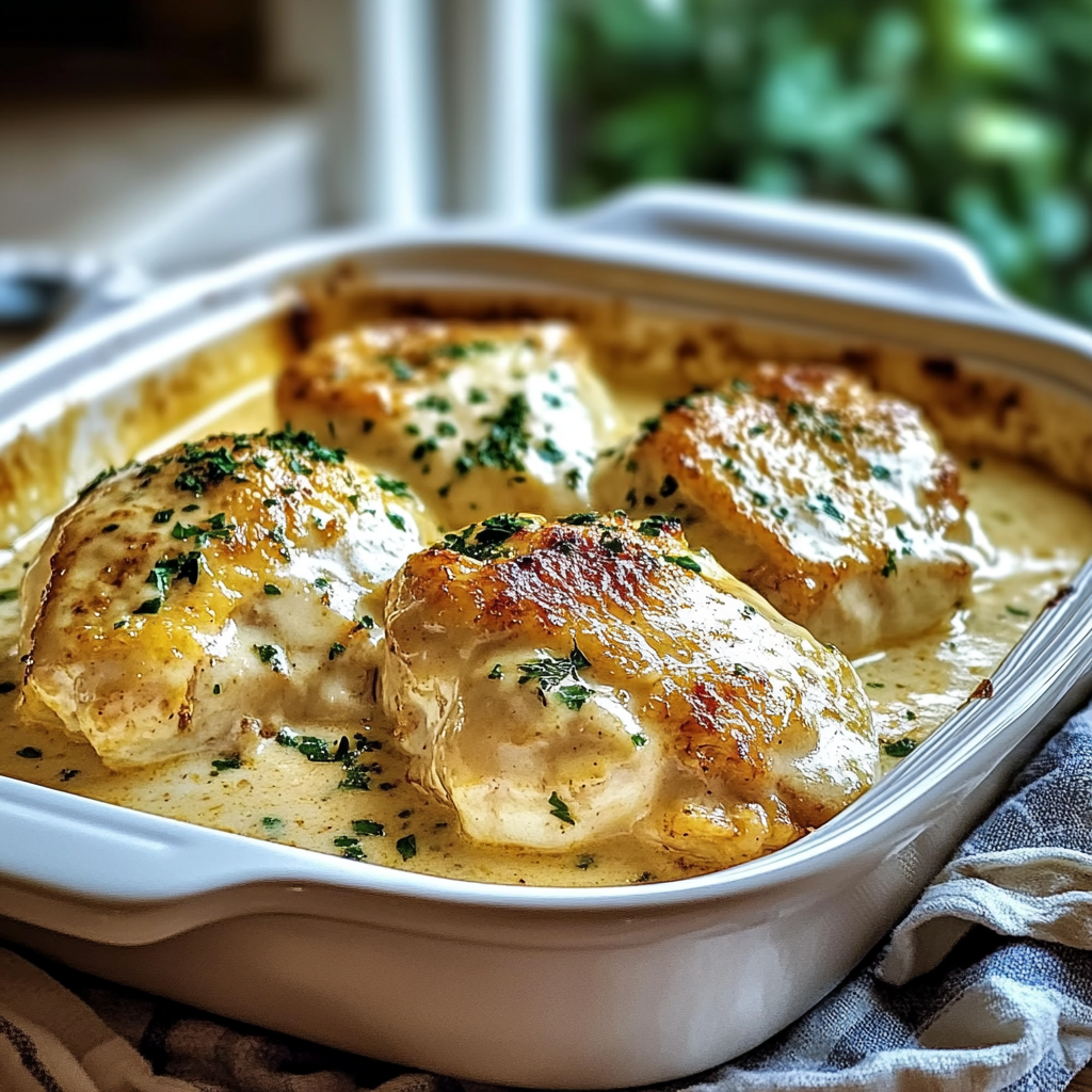 Recipe preparation for Baked Cream Cheese Chicken