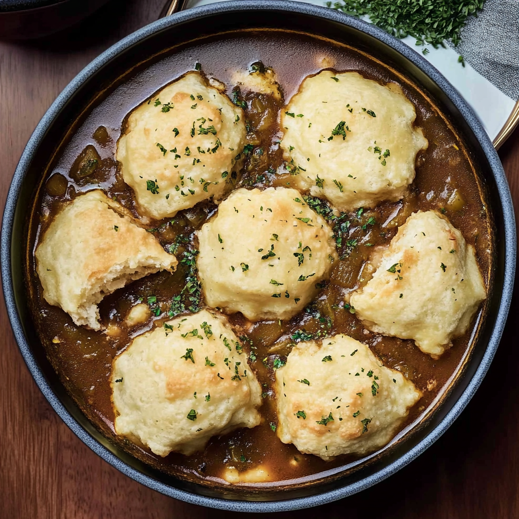 Recipe preparation for Beef Stew and Dumplings