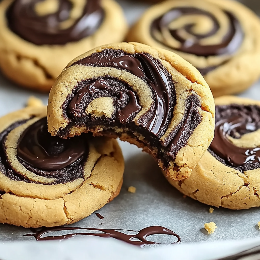 Recipe preparation for Peanut Butter Brownie Swirl Cookies