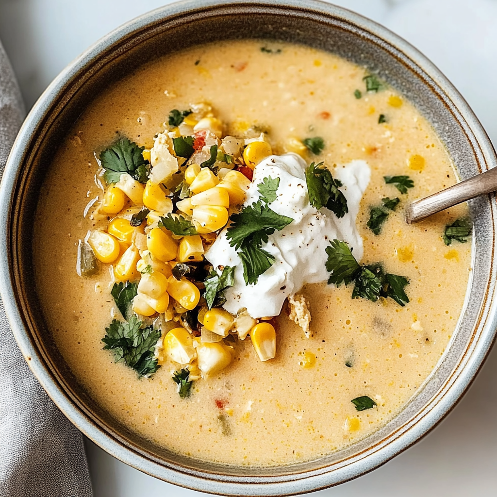 Recipe preparation for Mexican Street Corn Soup
