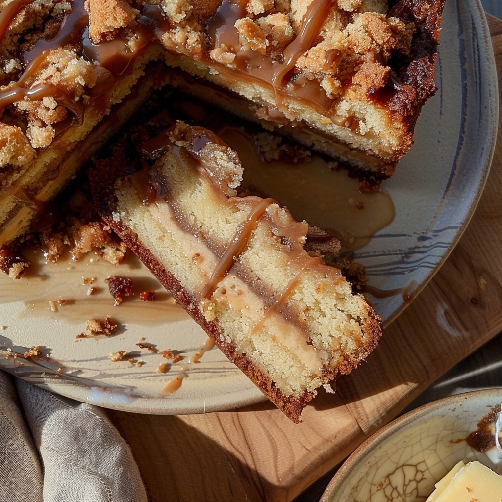 Recipe preparation for Salted-Caramel Chai Latte Cheesecake