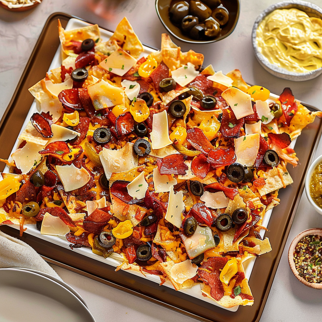 Recipe preparation for Charcuterie Nachos