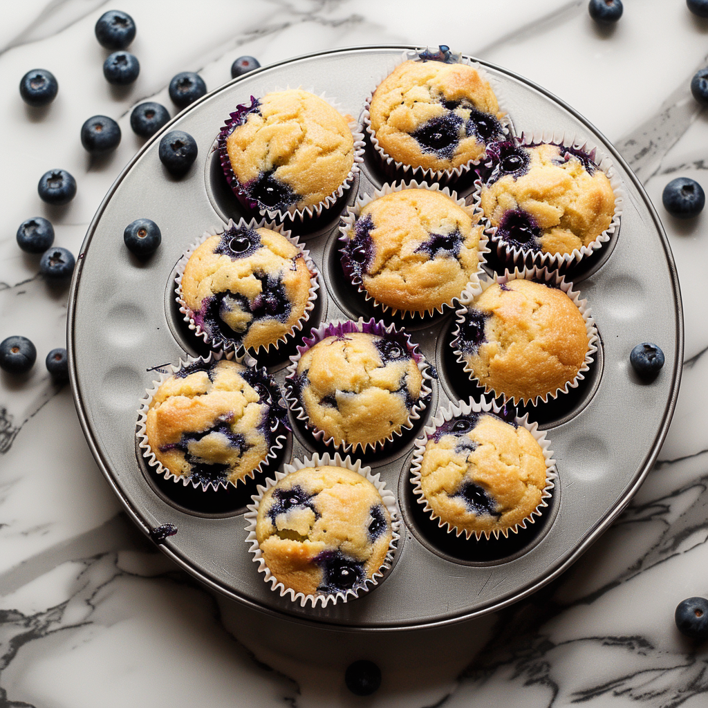 Recipe preparation for Blueberry Protein Muffins