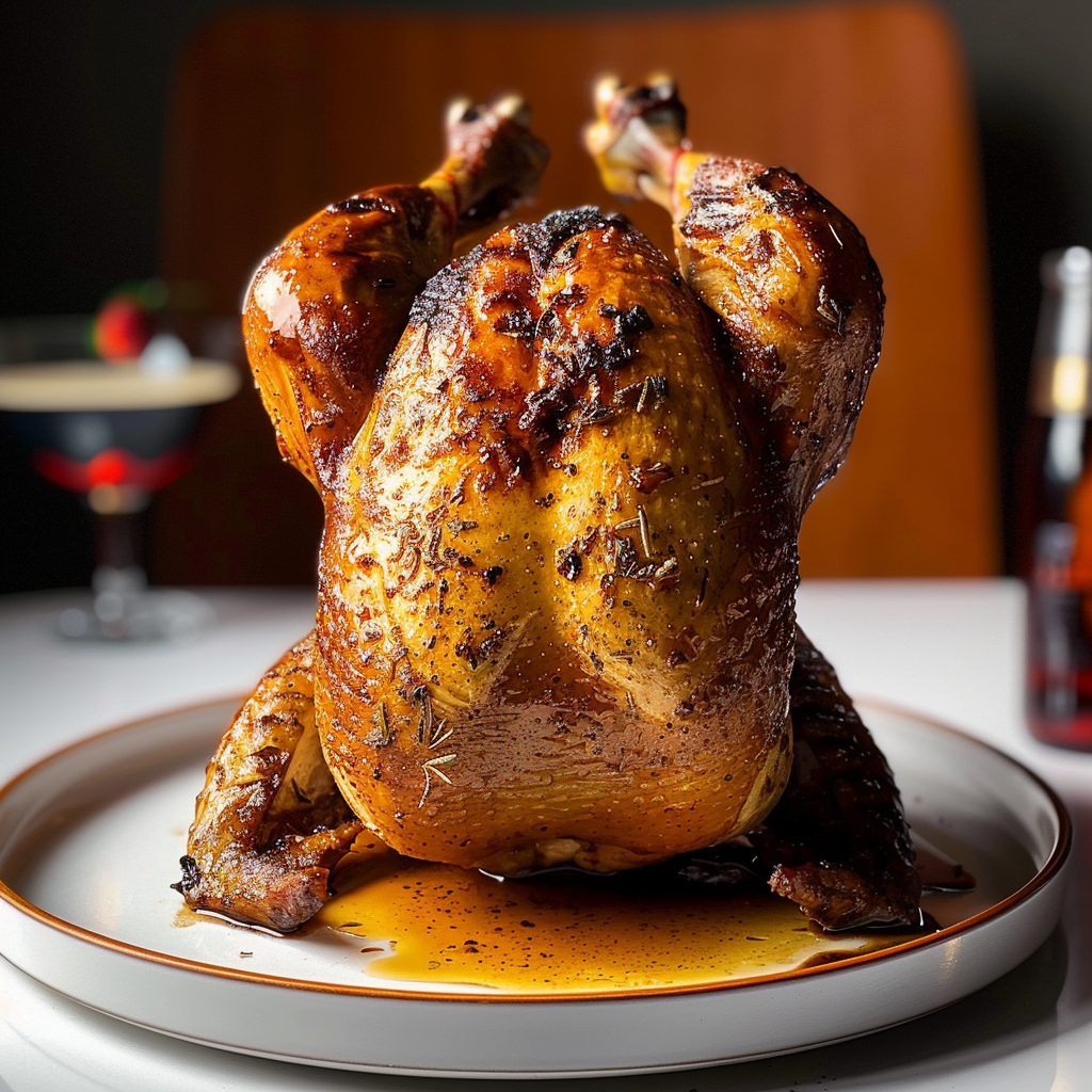 Recipe preparation for Beer Can Chicken