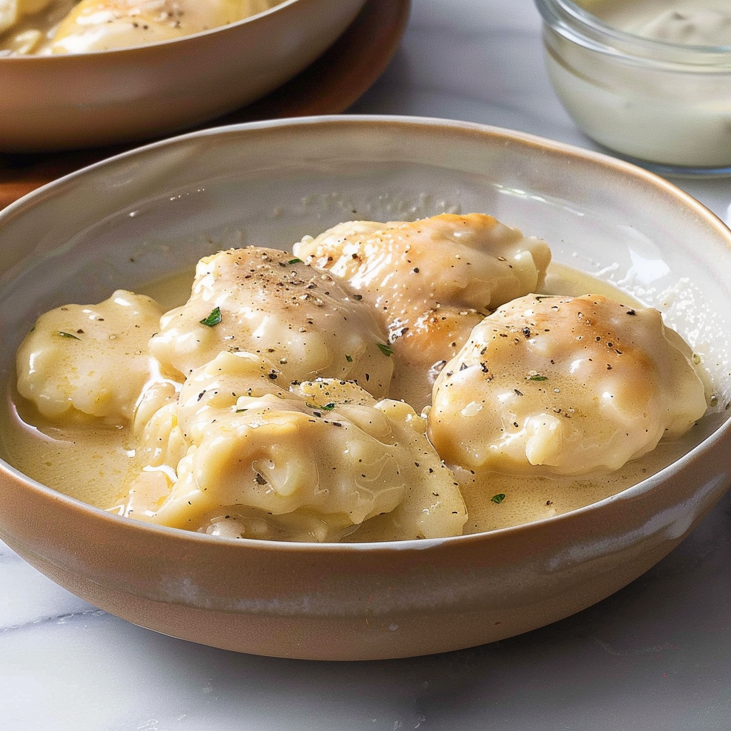 Recipe preparation for Homemade Chicken and Dumplings